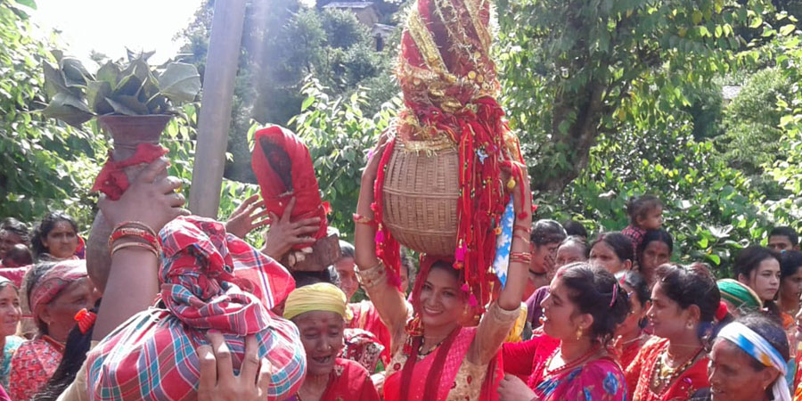 गौरापर्वको आज तेस्रो दिन, आज गौरादेवीलाई घर-घरमा भित्र्याइँदै