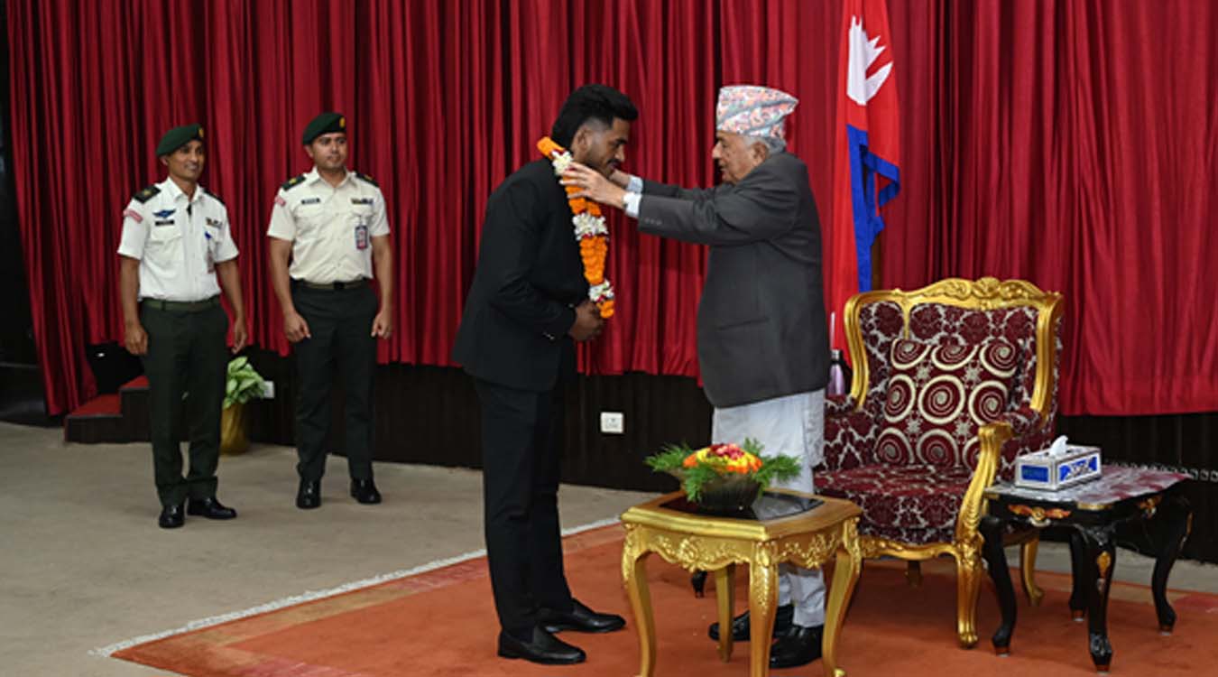 खेलाडीको खेलक्षेत्रमा भविष्य सुरक्षित गर्नेतर्फ सरकारले ध्यान दिनुपर्छः राष्ट्रपति पौडेल