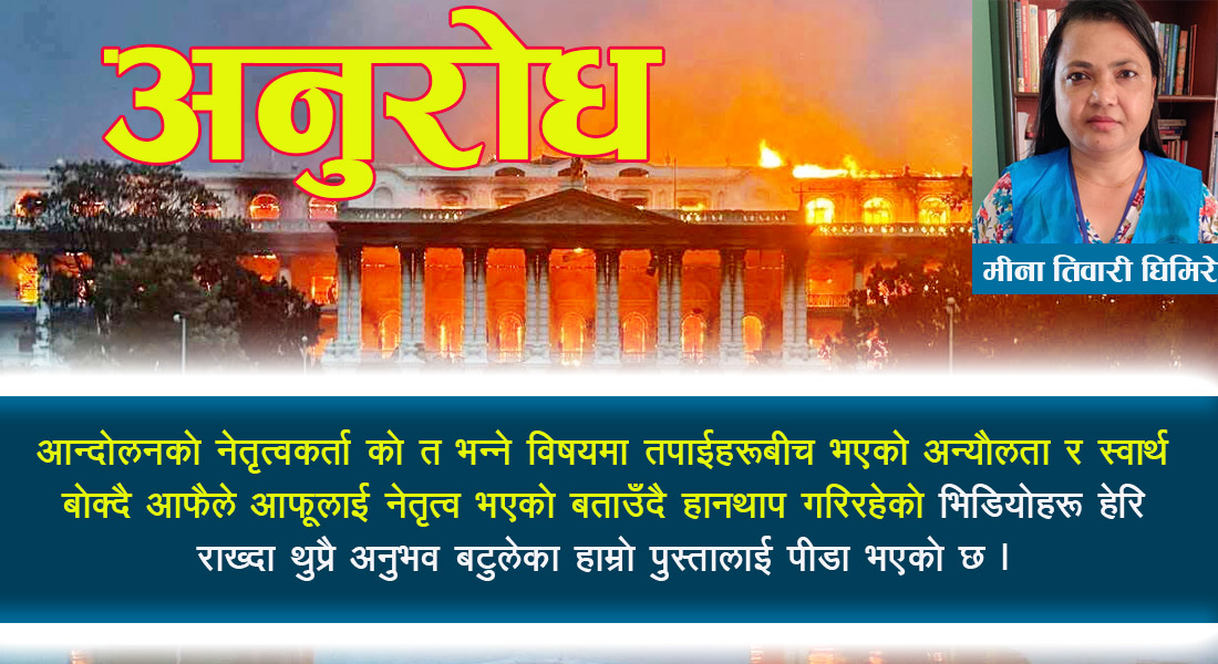 प्रिय जेनजी, देशलाई बबार्दी हुन नदेउ