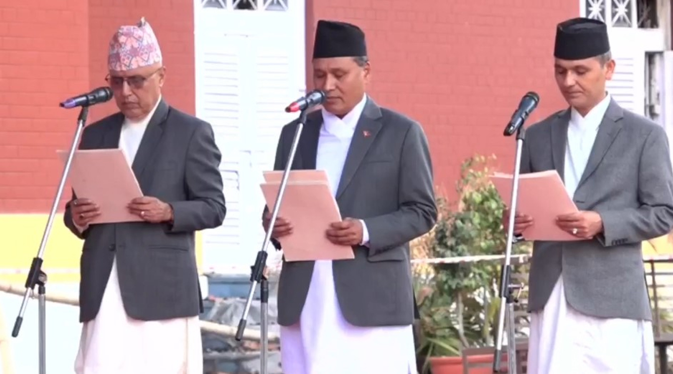 मन्त्रिपरिषद् विस्तारः तीन मन्त्रीको सपथ