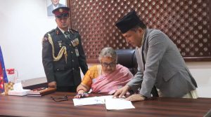 प्रधानमन्त्री सुशीला कार्कीद्वारा पदभार ग्रहण