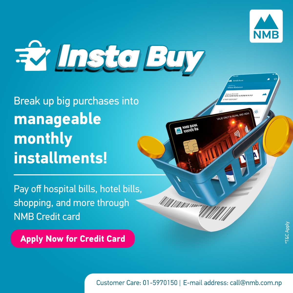 एनएमबि इन्स्टा बाइ’ मार्फत क्रेडिट कार्ड सेवामा एनएमबि बैंकको थप सुविधा