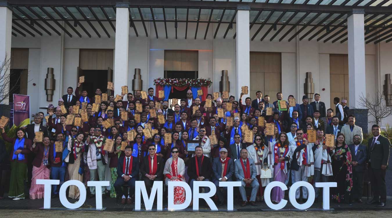 नेशनल लाइफको एमडीआरटी सम्मान समारोह, उत्कृष्ट अभिकर्तालाई विशेष सम्मान