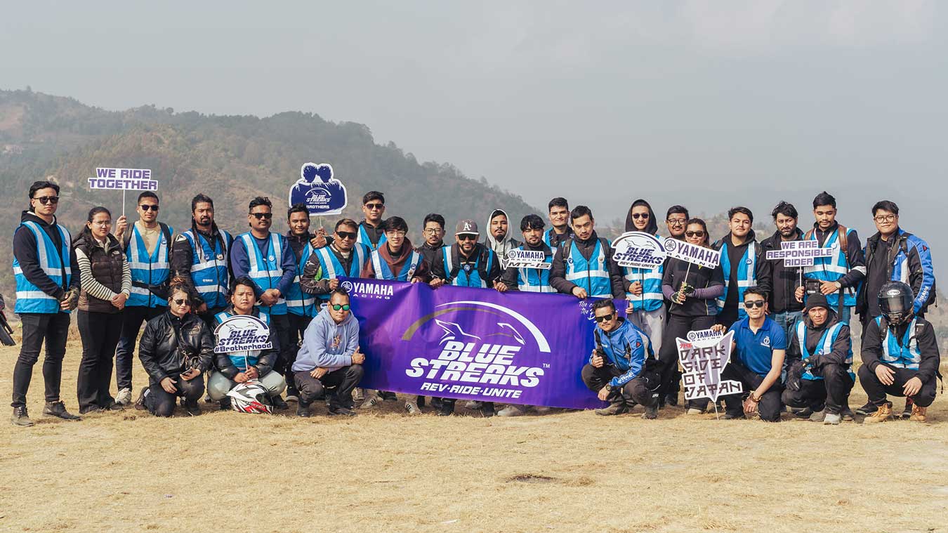 यामाहा ब्लु स्ट्रिक्सको जर्सिङपौवा राइडमा ३५ जना राइडर सहभागी, रेसिङ च्याम्पियनसँग विशेष भेटघाट