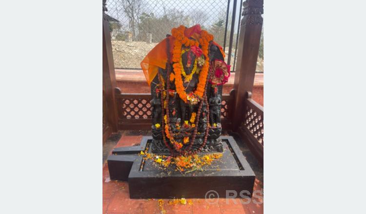 कीर्तिपुरको चारघरेमा भगवान् विष्णुको मूर्ति स्थापना