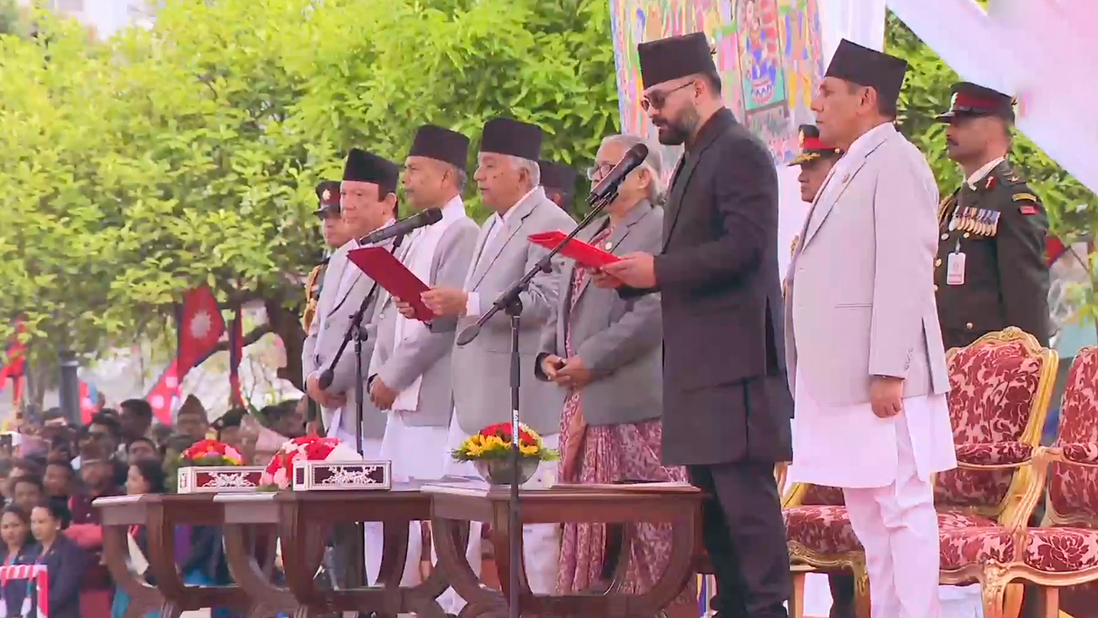 नवनियुक्त मन्त्रीद्वारा शपथ ग्रहण, बालेन नेतृत्वको मन्त्रिपरिषद् विस्तार