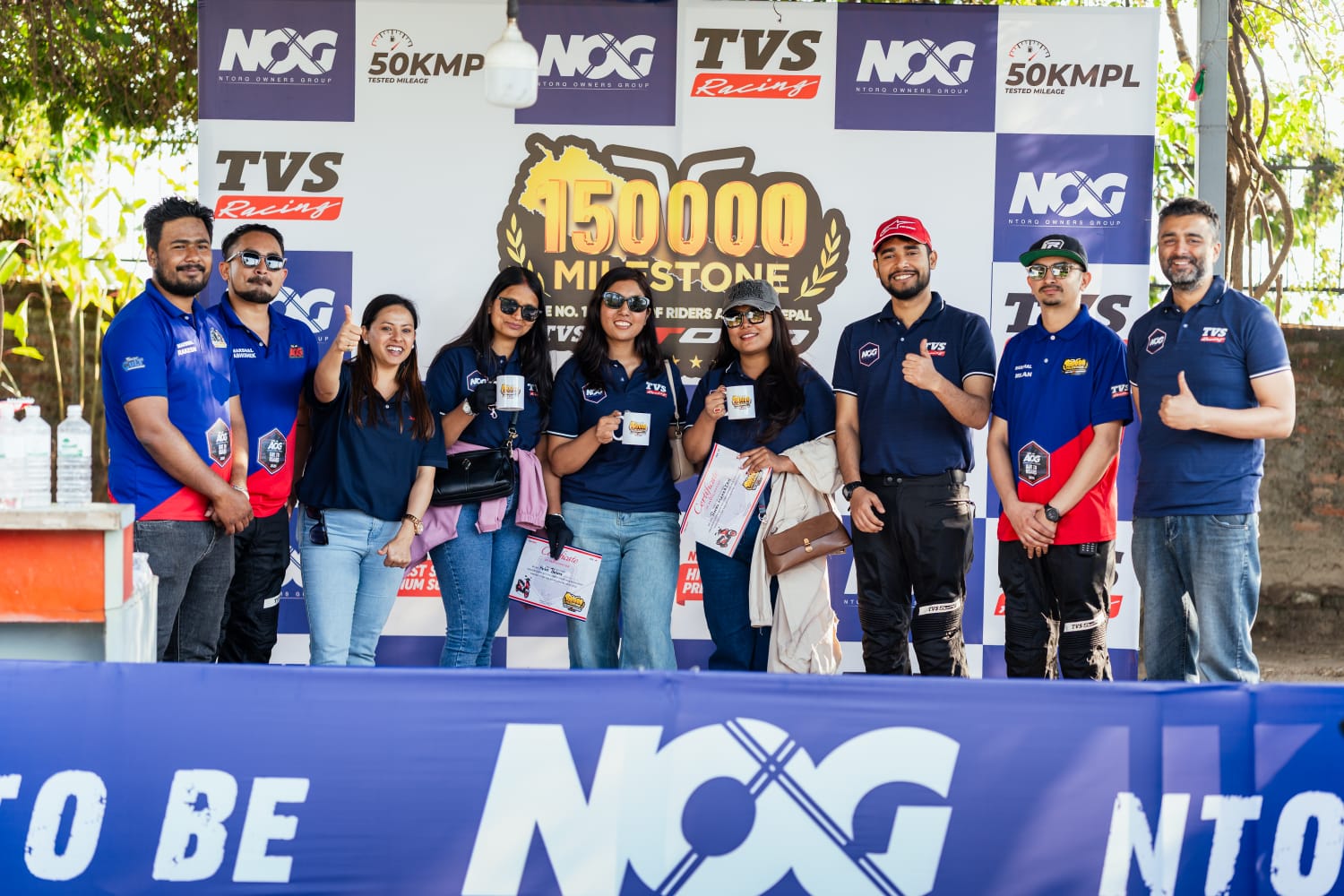 TVS NTORQ को ऐतिहासिक सफलता: १ लाख ५० हजार प्रयोगकर्ताको साथमा शिवपुरीसम्म ‘सेलिब्रेसन’ राइड