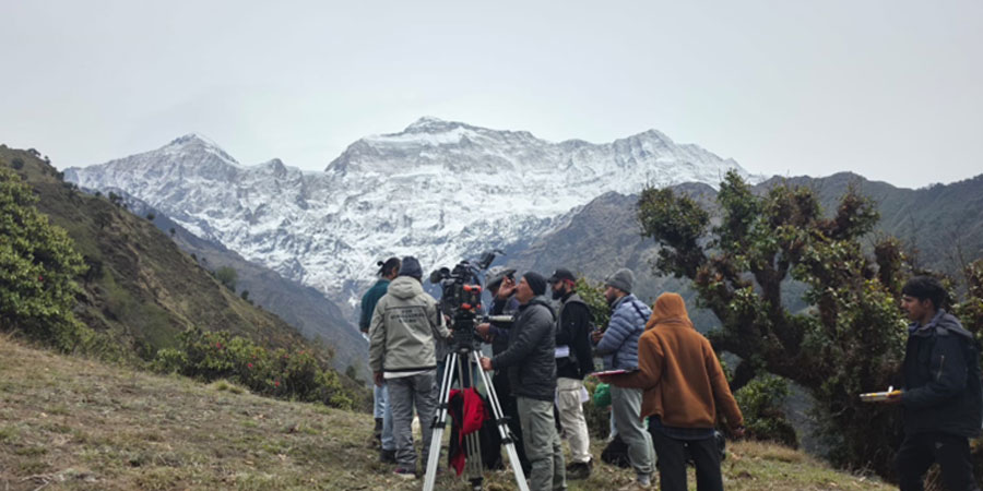 म्याग्दीको सुन्दर गाउँ गुर्जामा  पहिलोपटक चलचित्र छायाङ्कन