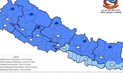 देशैभरी न्यून चापीय क्षेत्रको प्रभाव, सतर्कता अपनाउन आग्रह
