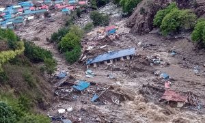 हुम्लाको नेप्का गाउँमा पहिराले विद्यालय भवन बगायो