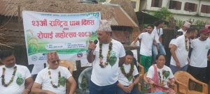 जलवायु मैत्री प्रविधिबाट धानमा आत्मनिर्भरता र समृद्धिको सन्देश: देवचुलीमा मनाइयाे राष्ट्रिय धान दिवस