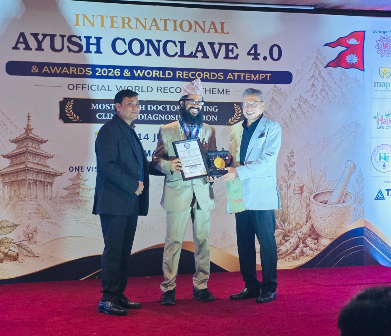 मारुत अभियानका अभियन्ताहरू ‘आयुष अन्तर्राष्ट्रिय राईजिङ अवार्ड’ बाट विभूषित