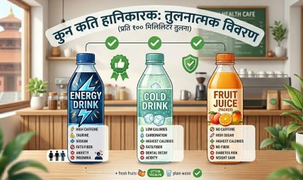 इनर्जी ड्रिङस, कोल्ड ड्रिङस र जूस मध्ये कुन पिउनु स्वास्थाको लागि उपयुक्त ?