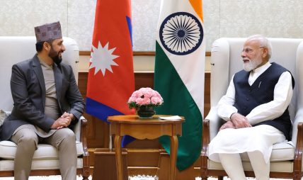 भारतका प्रधानमन्त्री मोदी र सभापति लामिछानेबीच भेटवार्ता