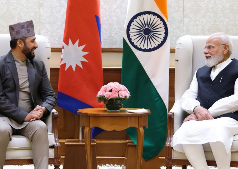 भारतका प्रधानमन्त्री मोदी र सभापति लामिछानेबीच भेटवार्ता