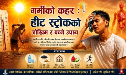 उच्च गर्मीमा हीट स्ट्रोकको जोखिम : कसरी बच्ने ? उच्च गर्मीमा हीट स्ट्रोकको जोखिम : कसरी बच्ने ?