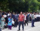 सिंहदरबारमा करार र दैनिक ज्यालादारी कर्मचारीद्वारा विरोध प्रदर्शन