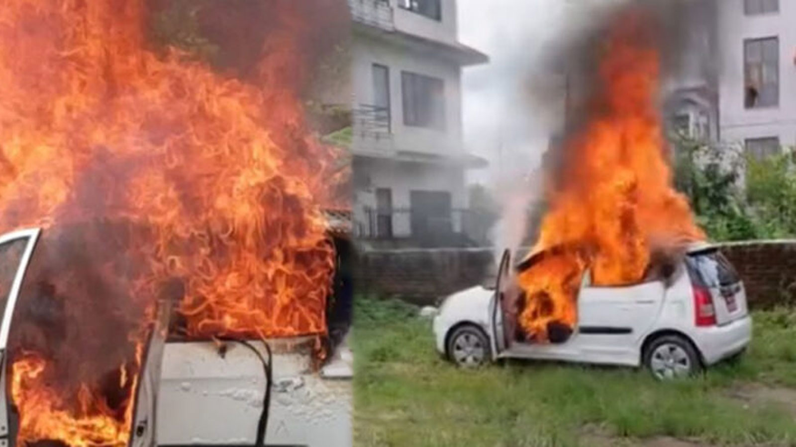 कीर्तिपुरमा गुडिरहेको कारमा अचानक आगलागी हुँदा चालकको मृत्यु