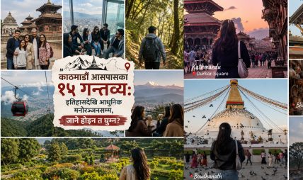 काठमाडौँ आसपासका १५ गन्तव्यः इतिहासदेखि आधुनिक मनोरञ्जनसम्म, जाने होइन त घुम्न ? काठमाडौँ आसपासका १५ गन्तव्यः इतिहासदेखि आधुनिक मनोरञ्जनसम्म, जाने होइन त घुम्न ?