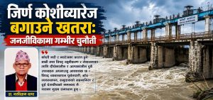 जिर्ण कोशीब्यारेज बगाउने खतराः जनजिविकामा गम्भीर चुनौती
