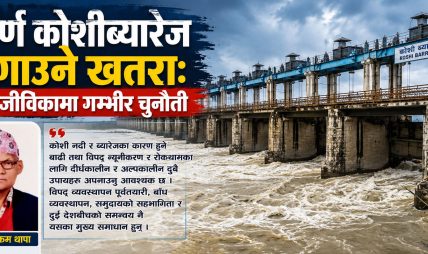 जिर्ण कोशीब्यारेज बगाउने खतराः जनजिविकामा गम्भीर चुनौती जिर्ण कोशीब्यारेज बगाउने खतराः जनजिविकामा गम्भीर चुनौती