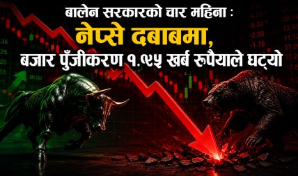 बालेन प्रधानमन्त्री बनेयता सेयर बजारमा दबाब, चार महिनामै लगानीकर्ताको १.९५ खर्ब रुपैयाँ गायब